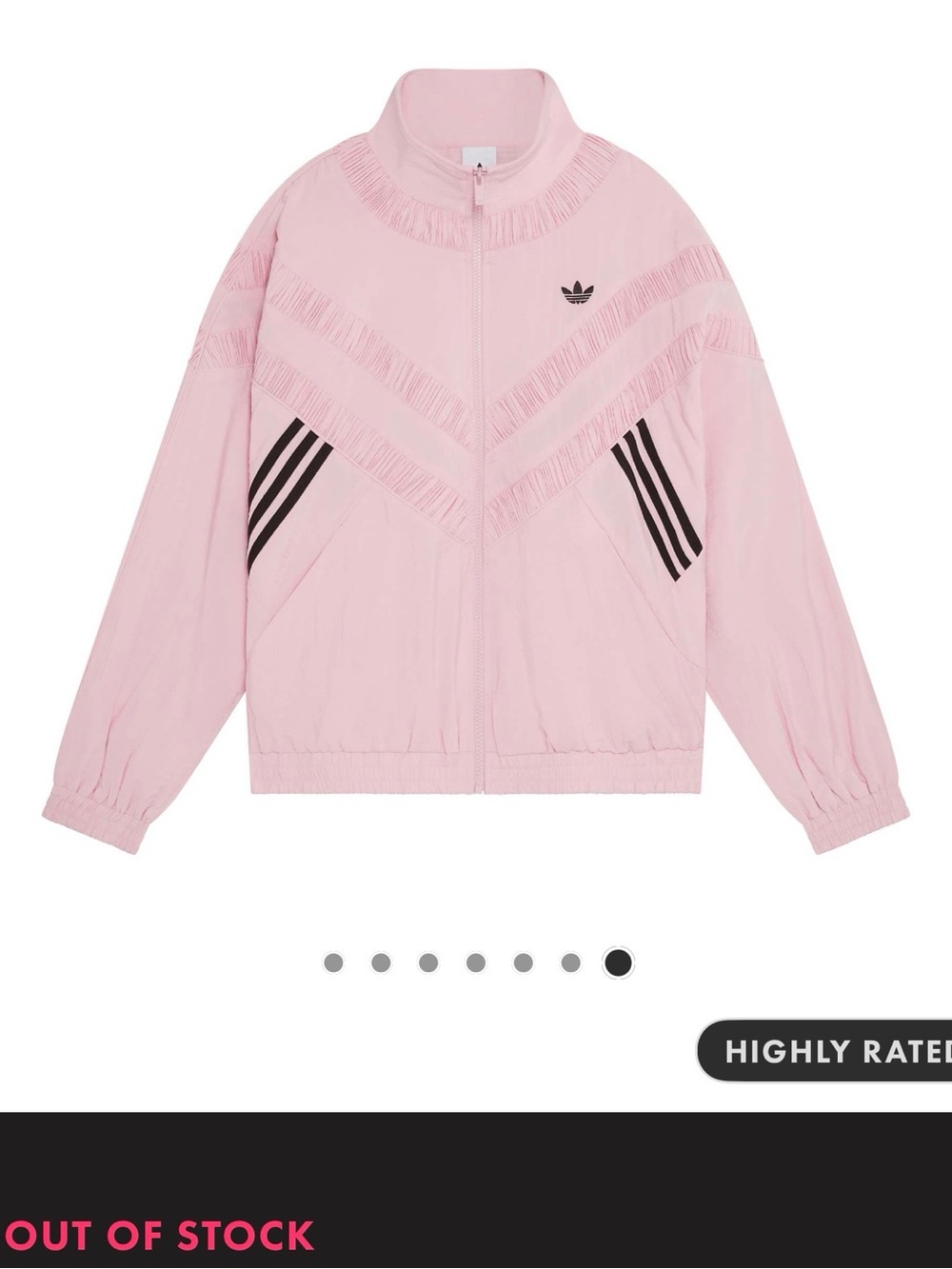 Asos x adidas Originals Pink Bomber Jacket with Black Stripes - Picture 3 of 3